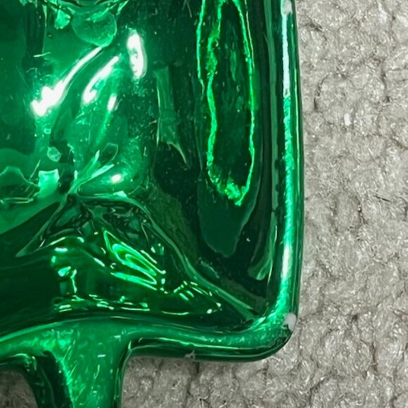 VTG Red & Green Decorative Snowman Holiday Candy Treat Plates Dishes Set of Two - Picture 14 of 16